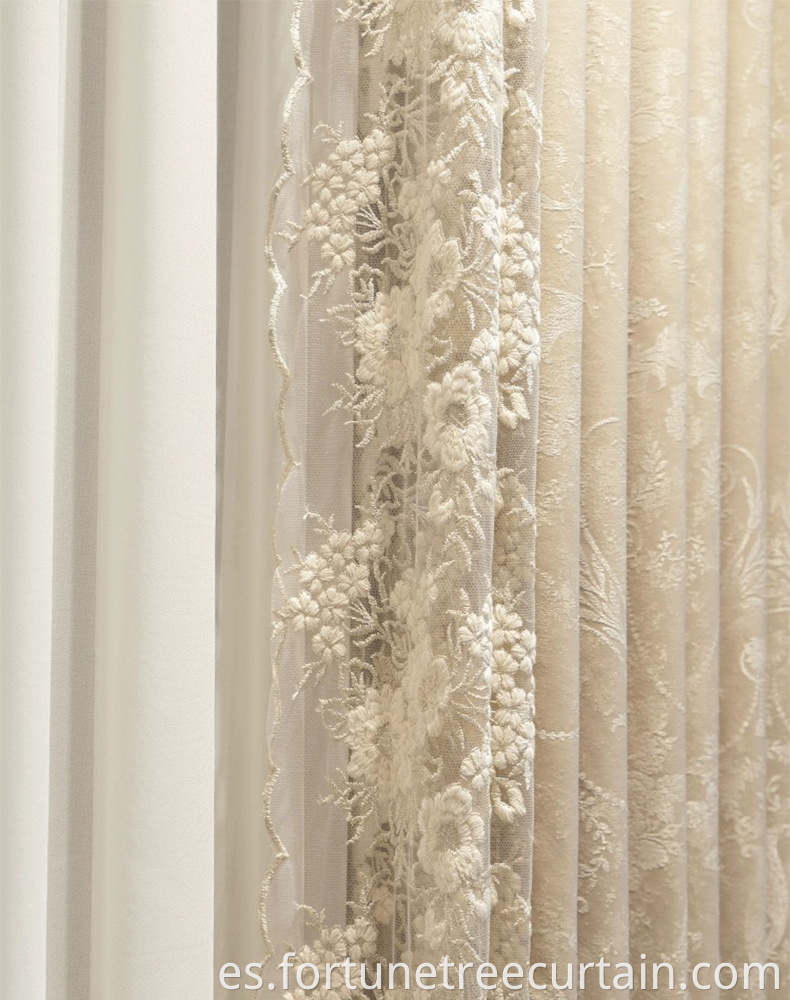 Embossed Dark Jacquard Curtain